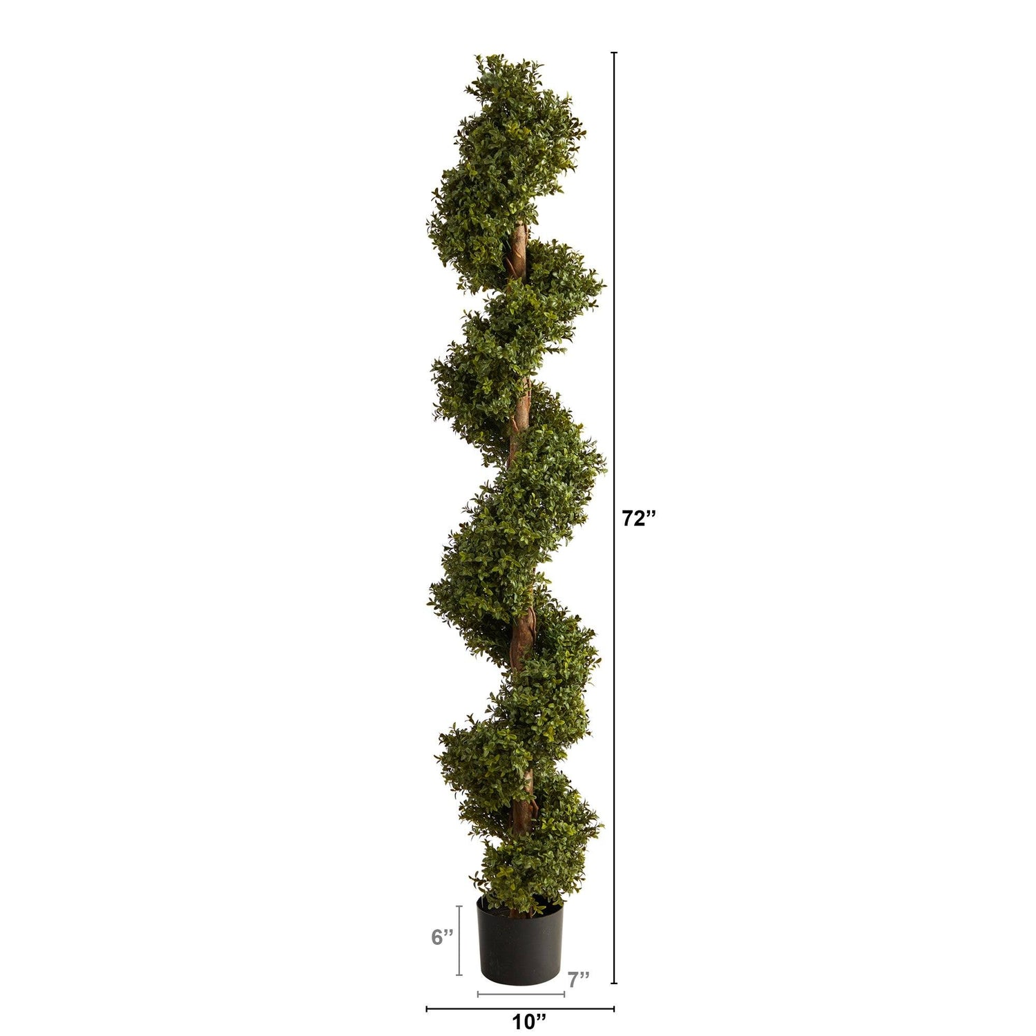 6’ Boxwood Spiral Topiary Artificial Tree