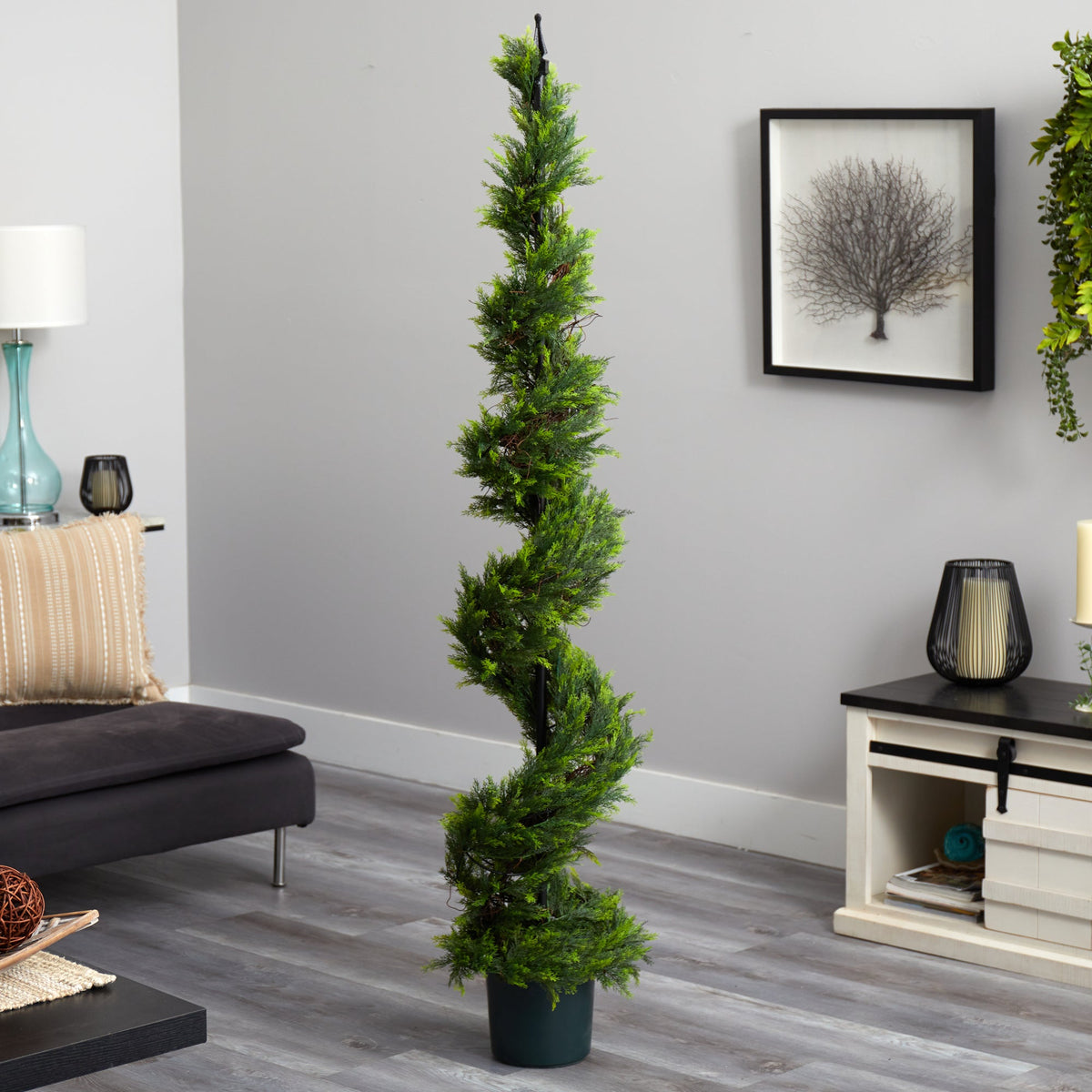 6’ Cypress Spiral Topiary Artificial Tree | Nearly Natural