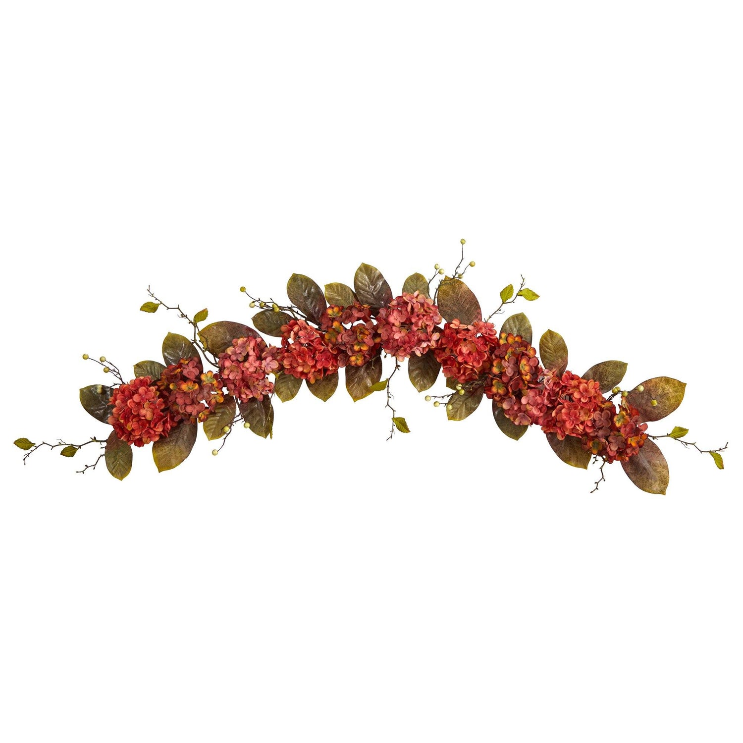 6’ Fall Hydrangea and Berry Artificial Autumn Garland