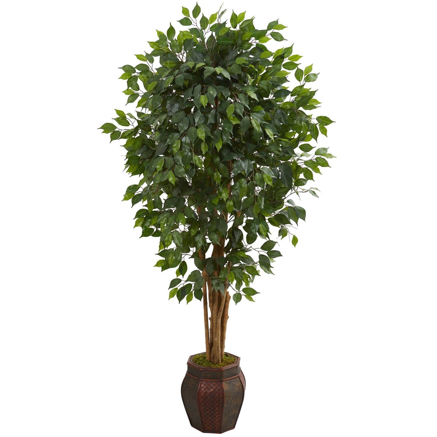 6’ Ficus Artificial Tree in Decorative Planter