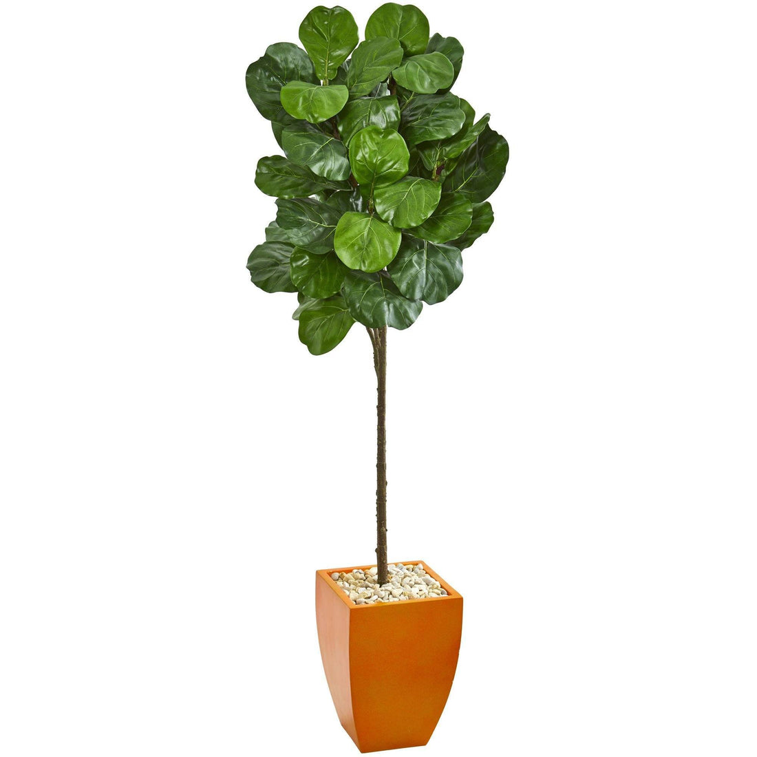 best fake fiddle leaf fig 6' Fiddle Leaf Artificial Tree in Orange Planter