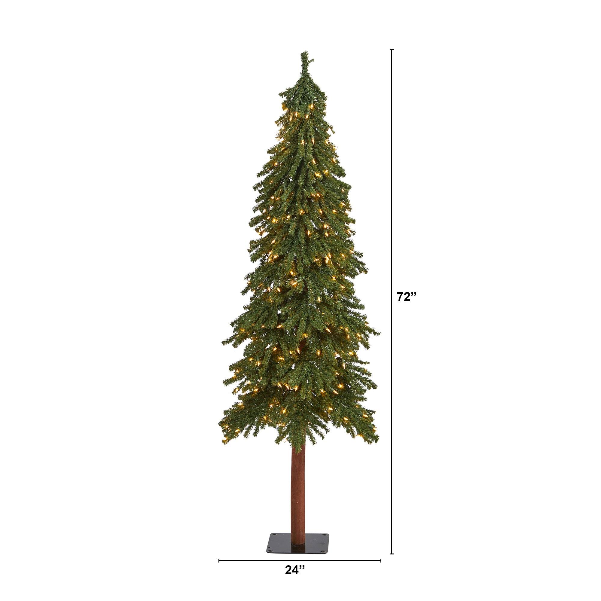 6' Grand Alpine Artificial Christmas Tree with 300 Clear Lights