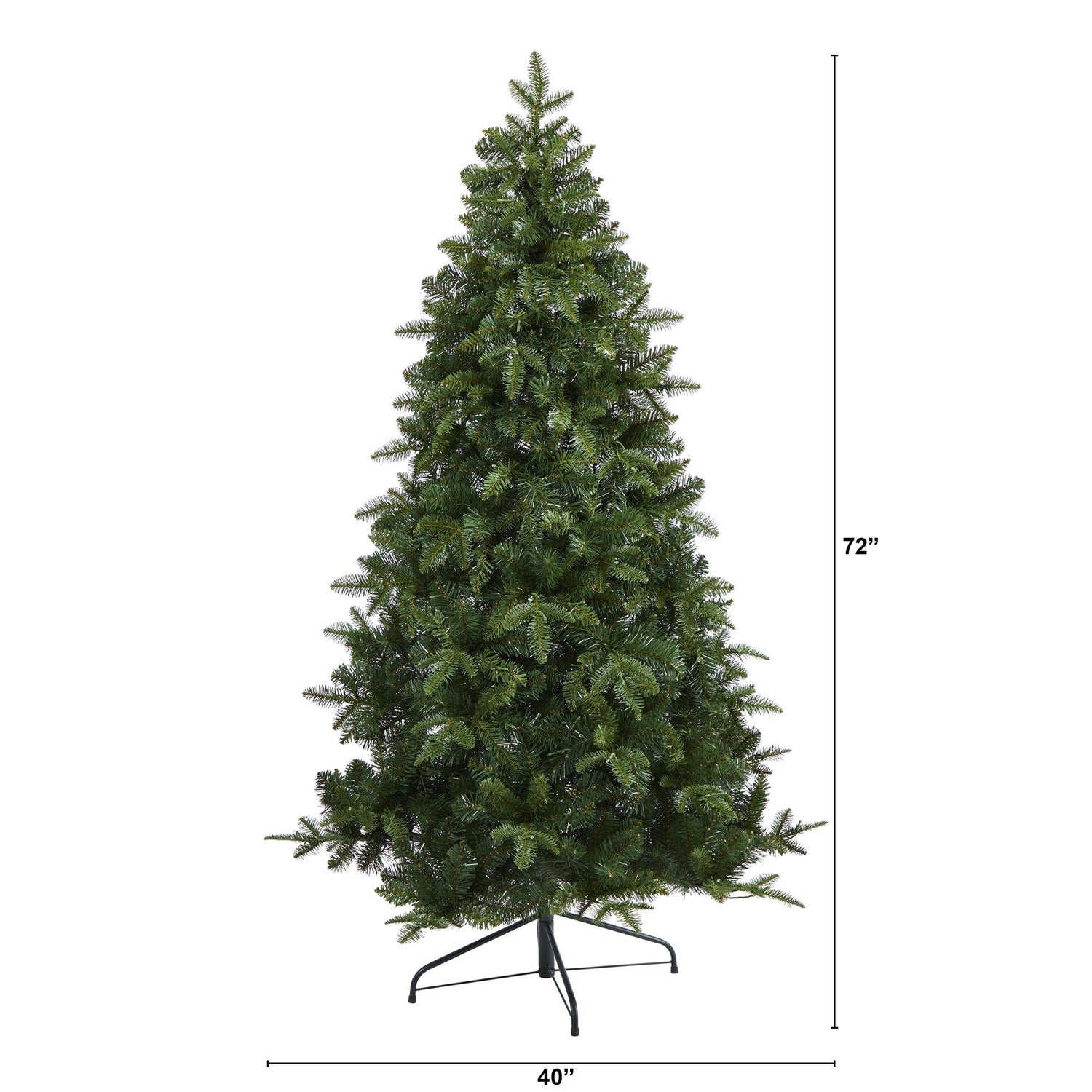 6’ Grand Teton Spruce Flat Back Artificial Christmas Tree with 180 Clear LED Lights and 727 Bendable Branches