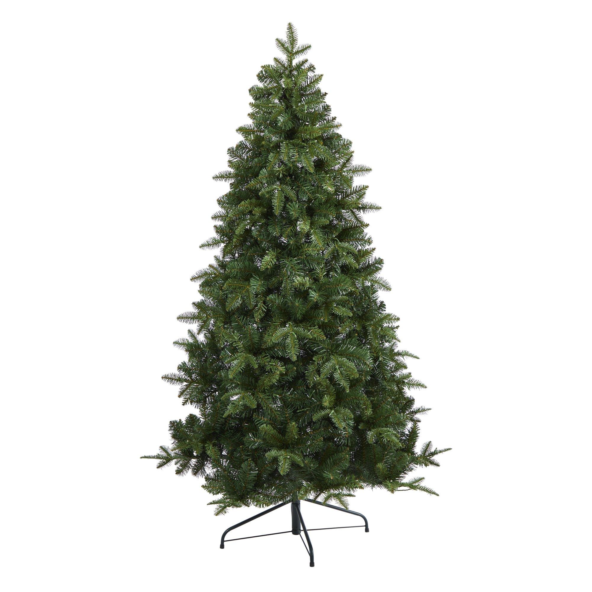 6' Grand Teton Spruce Flat Back Artificial Christmas Tree with 180