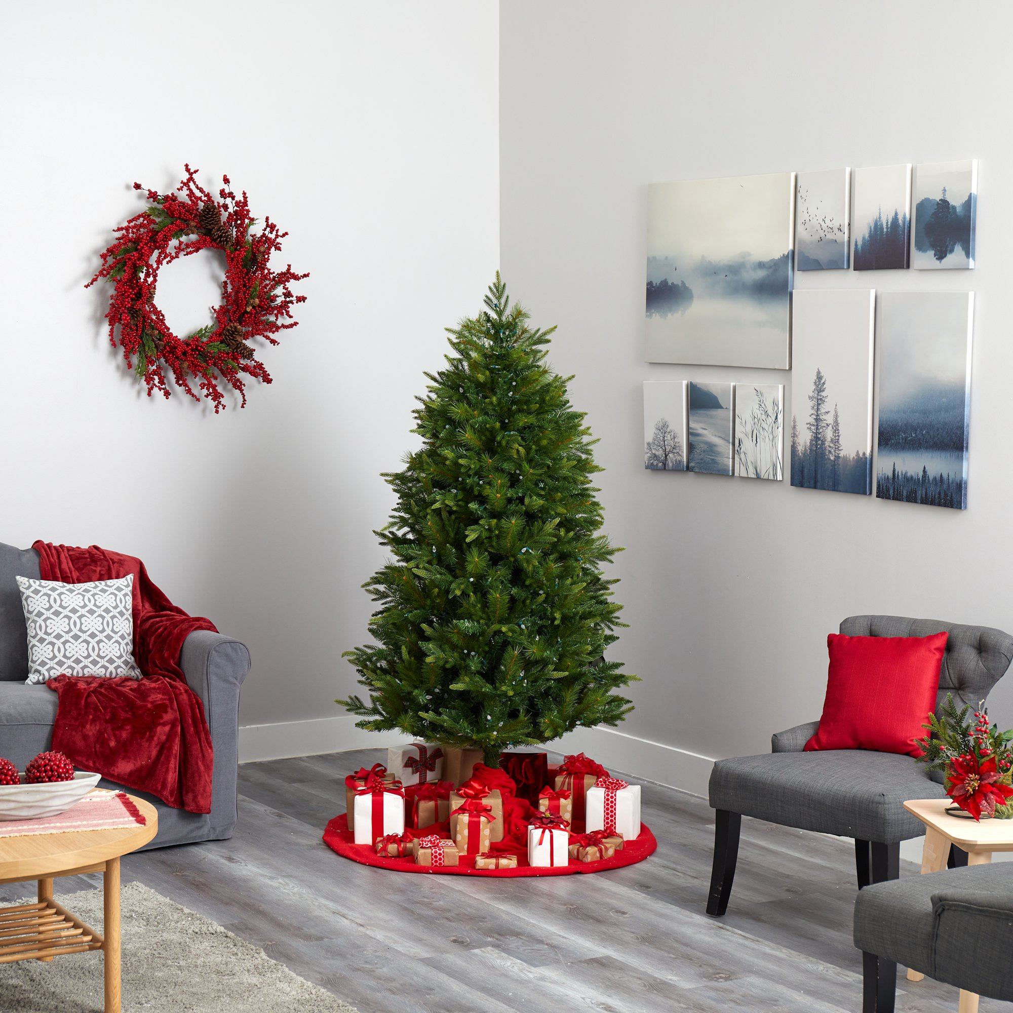 6' Hartford Fir Artificial Christmas Tree with 250 Warm