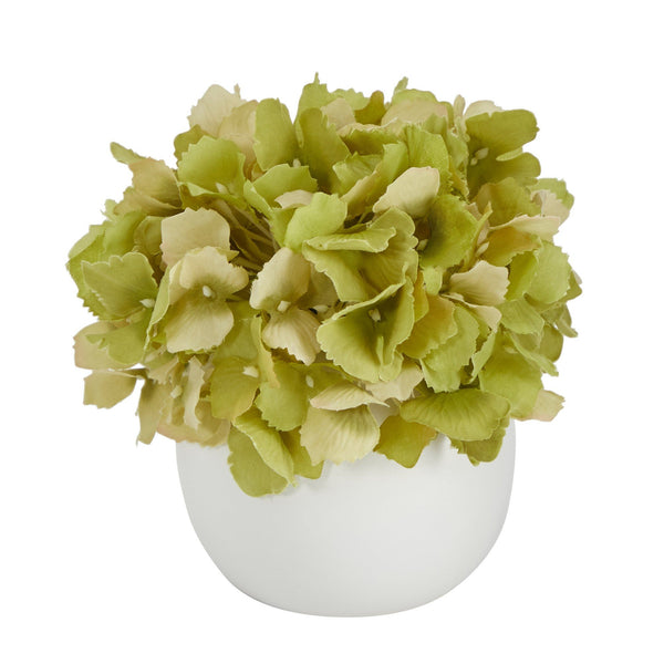 6” Hydrangea Artificial Arrangement in Decorative Vase