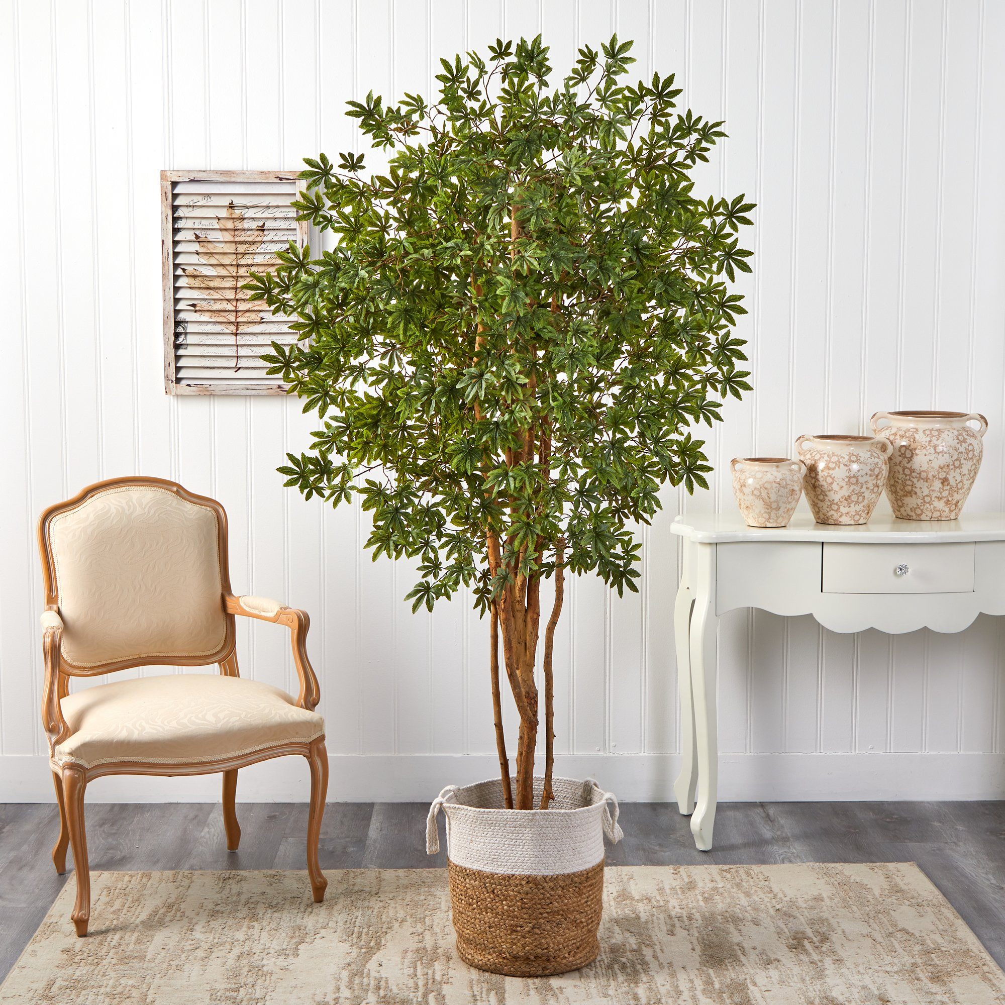 6’ Japanese Maple Artificial Tree in Handmade Natural Jute and Cotton ...