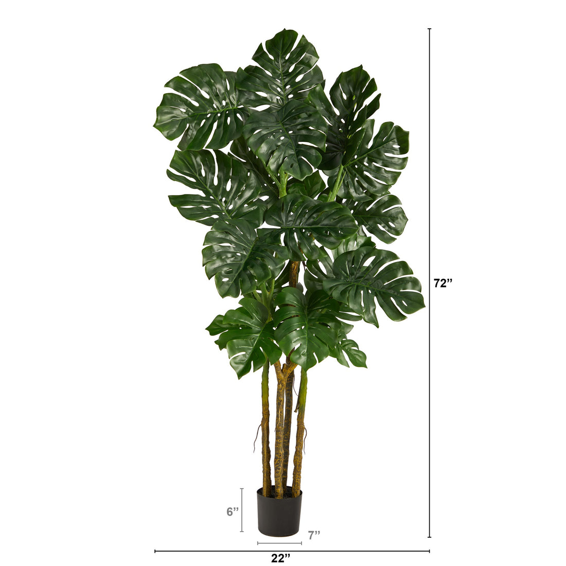 monstera in natur 6’ Monstera Tree Artificial