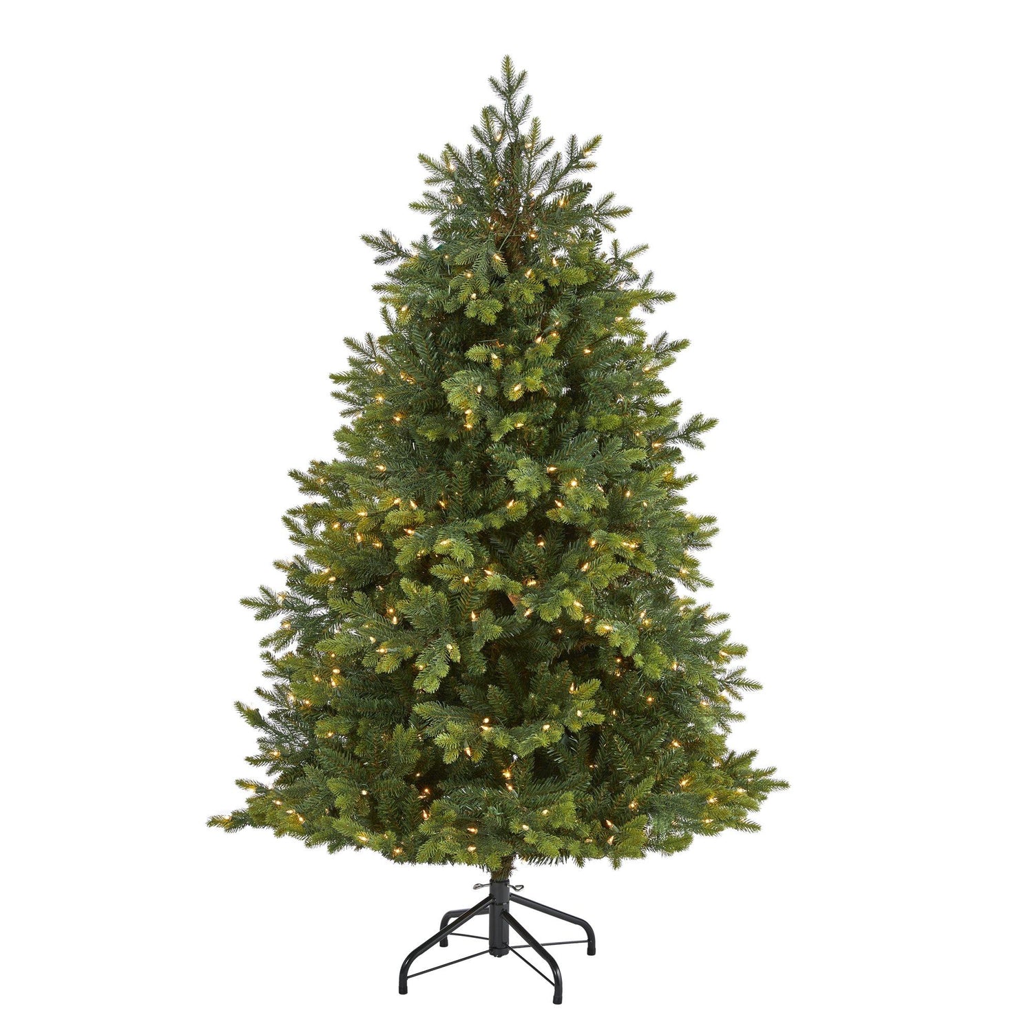 6’ North Carolina Fir Artificial Christmas Tree with 450 Clear Lights and 2303 Bendable Branches