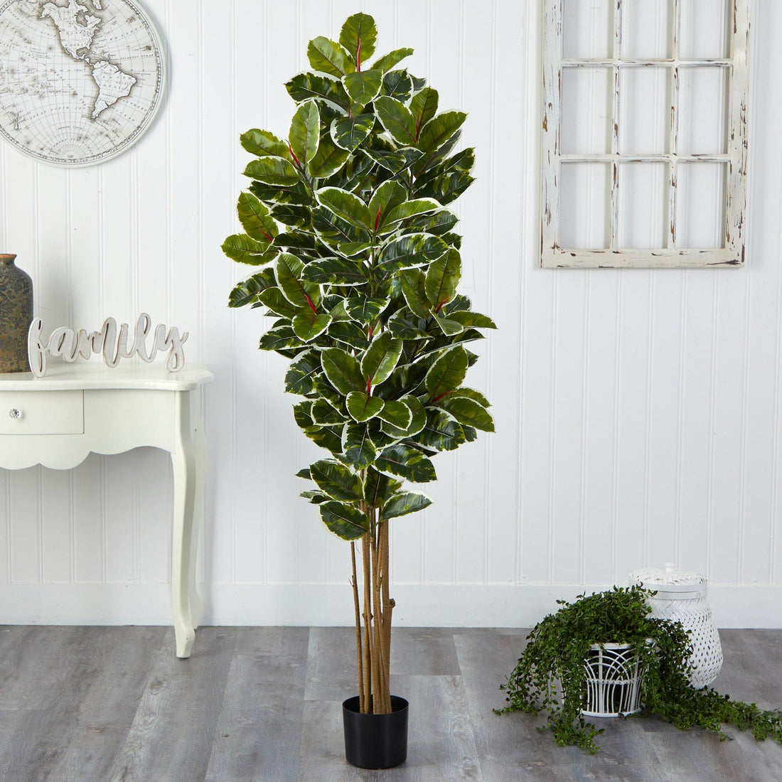 6 foot artificial indoor plant 6' Oak Artificial Tree UV Resistant (Indoor/Outdoor)