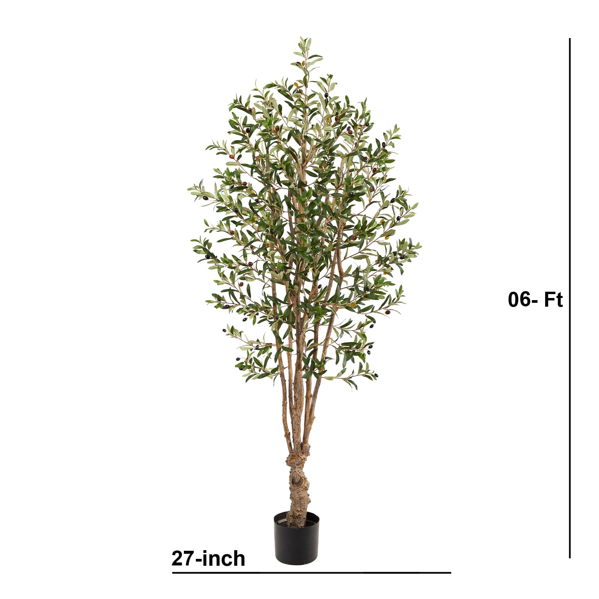 6' Olive Artificial Tree with 1656 Leaves | Nearly Natural