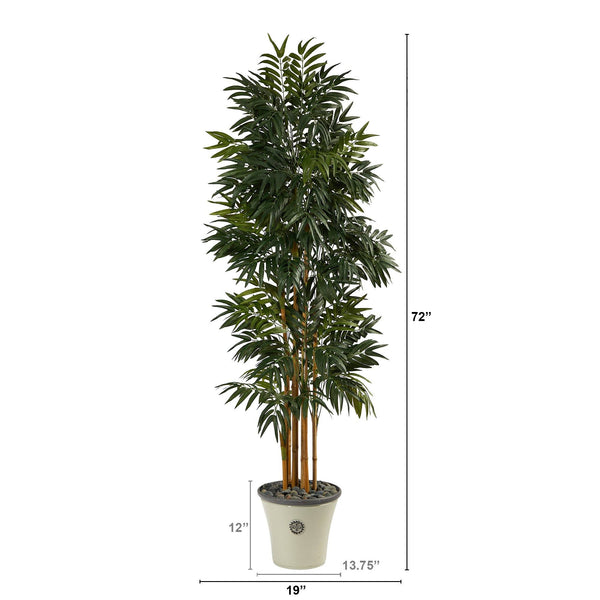 6’ Phoenix Artificial Palm tree in Decorative Planter