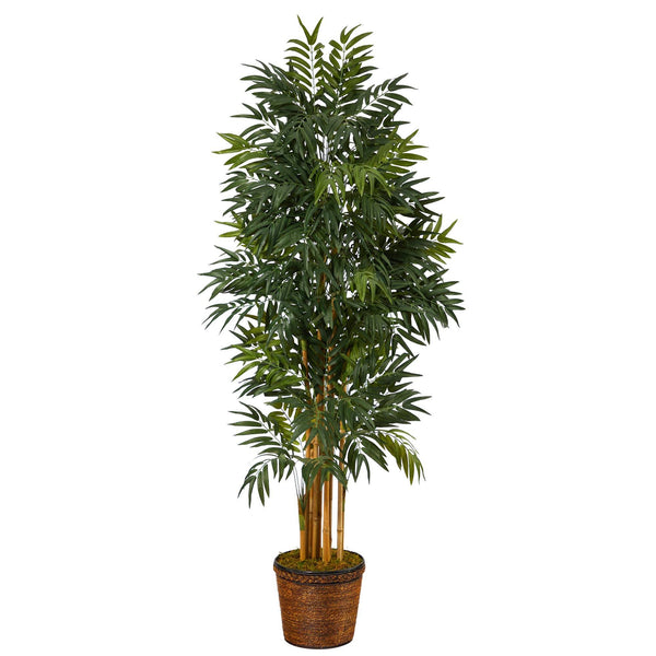 6’ Phoenix Artificial Palm Tree in Wicker Planter
