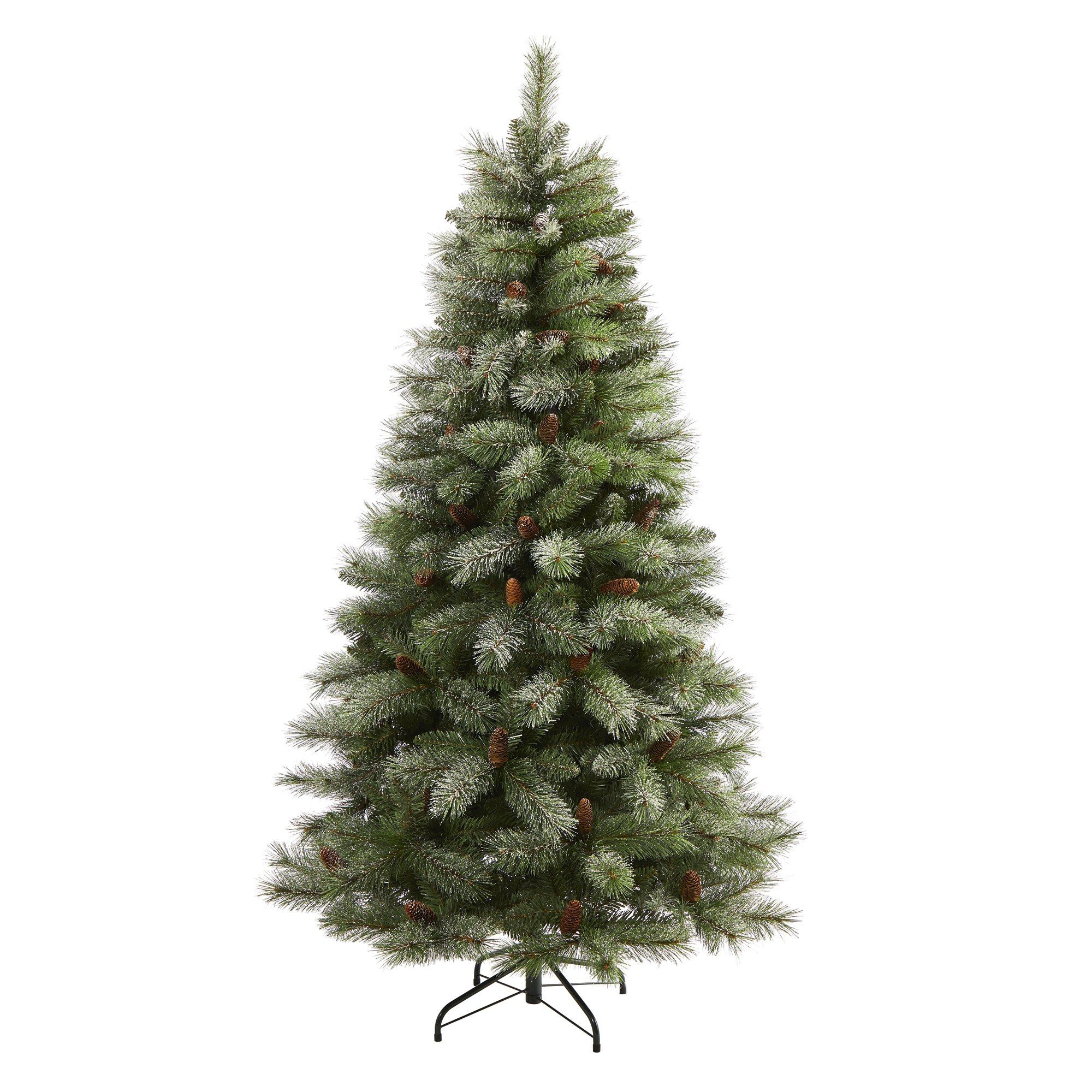 6' Snowed French Alps Mountain Pine Artificial Christmas Tree with