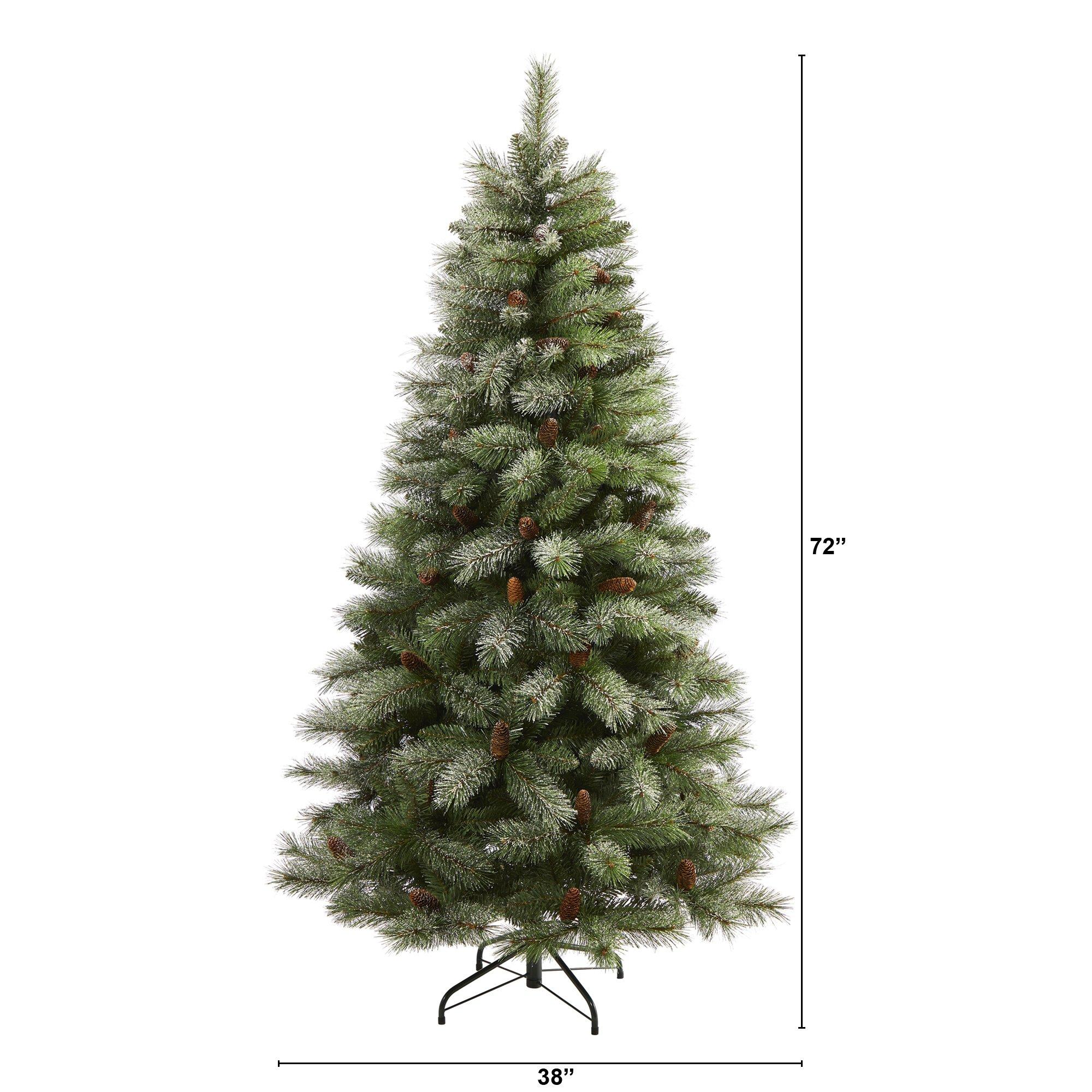 6' Snowed French Alps Mountain Pine Artificial Christmas Tree with