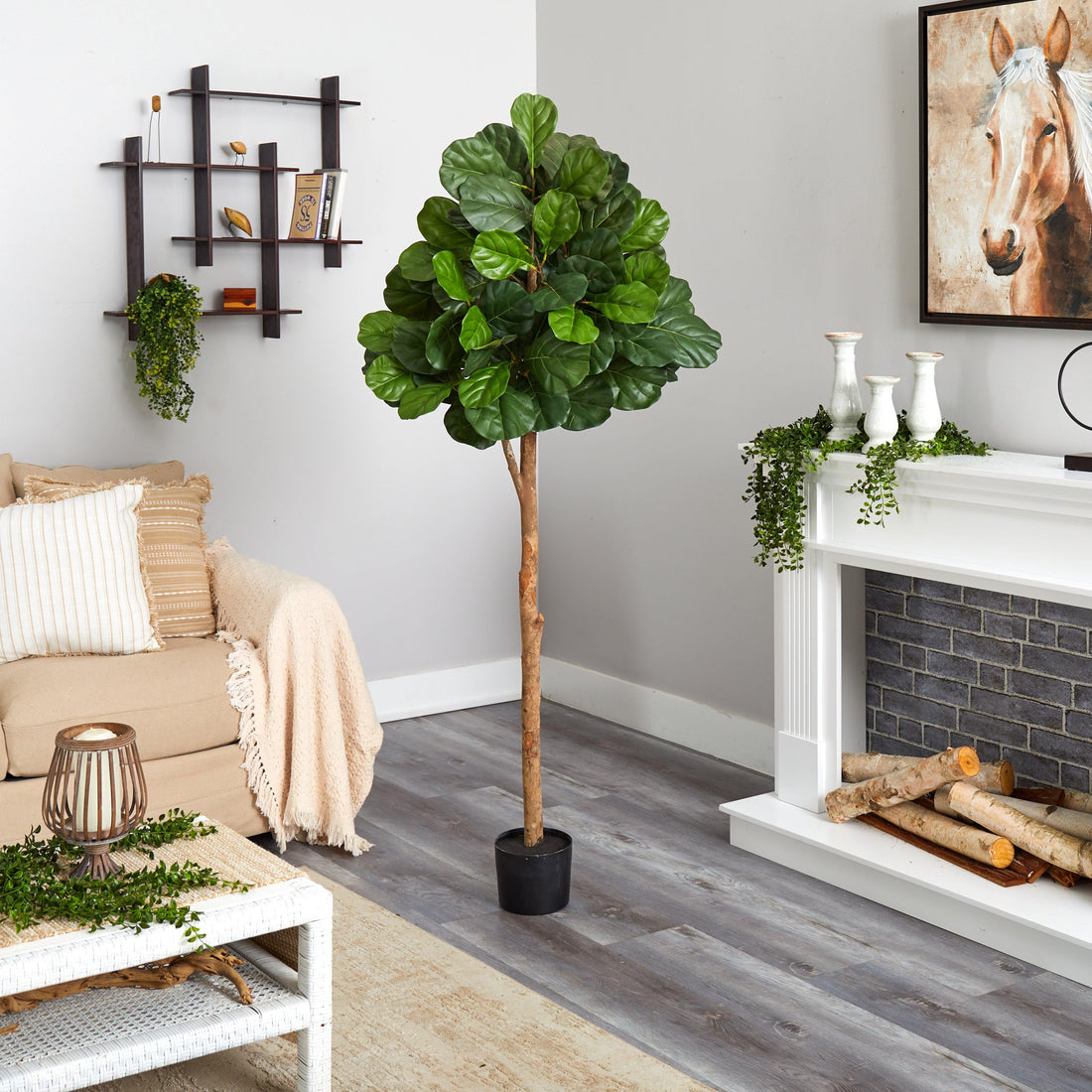 Nearly Natural 6-ft Fiddle Leaf Fig Artificial Tree