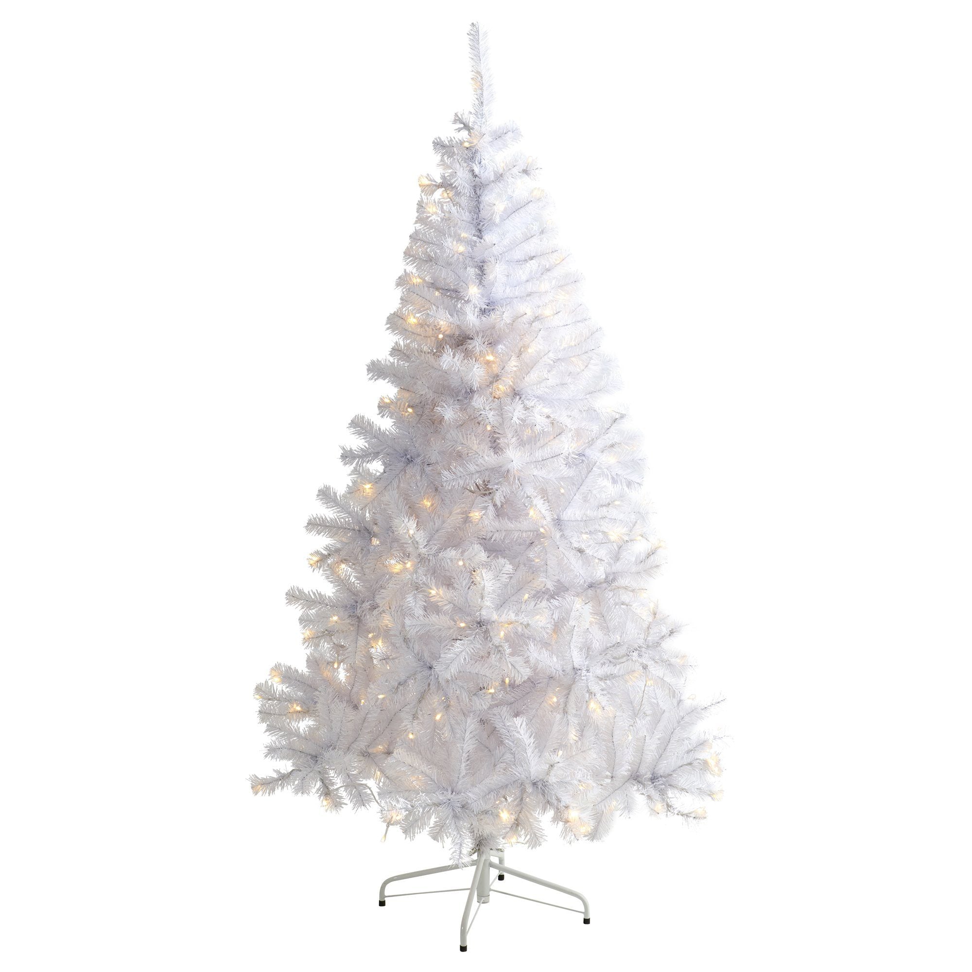 6' White Artificial Christmas Tree with 680 Bendable Branches and
