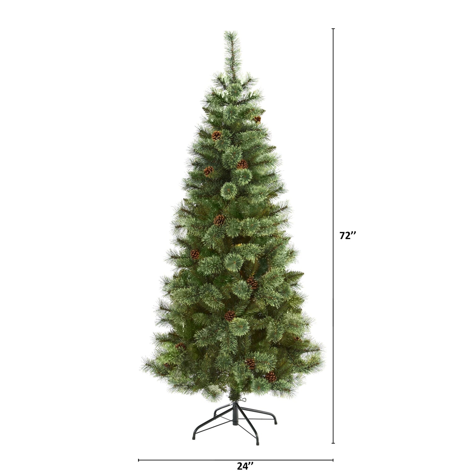 6’ White Mountain Pine Artificial Christmas Tree with 477 Bendable Branches
