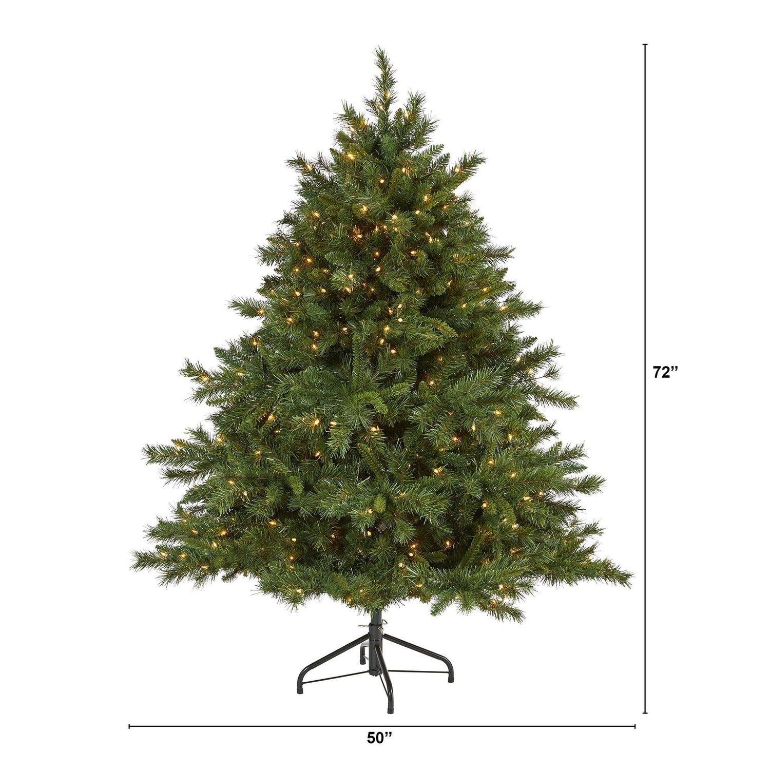 6’ Wyoming Mixed Pine Artificial Christmas Tree with 450 Clear Lights and 1090 Bendable Branches