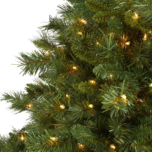 6’ Wyoming Mixed Pine Artificial Christmas Tree with 450 Clear Lights and 1090 Bendable Branches