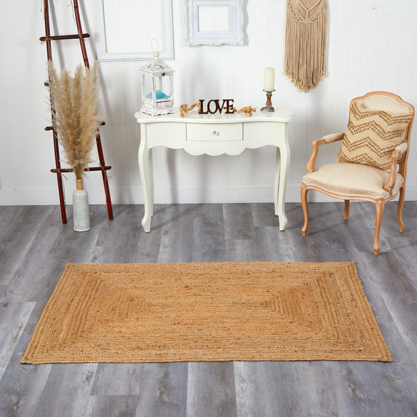 6’ x 4’ Handwoven Natural Fiber Beacon Jute Rug