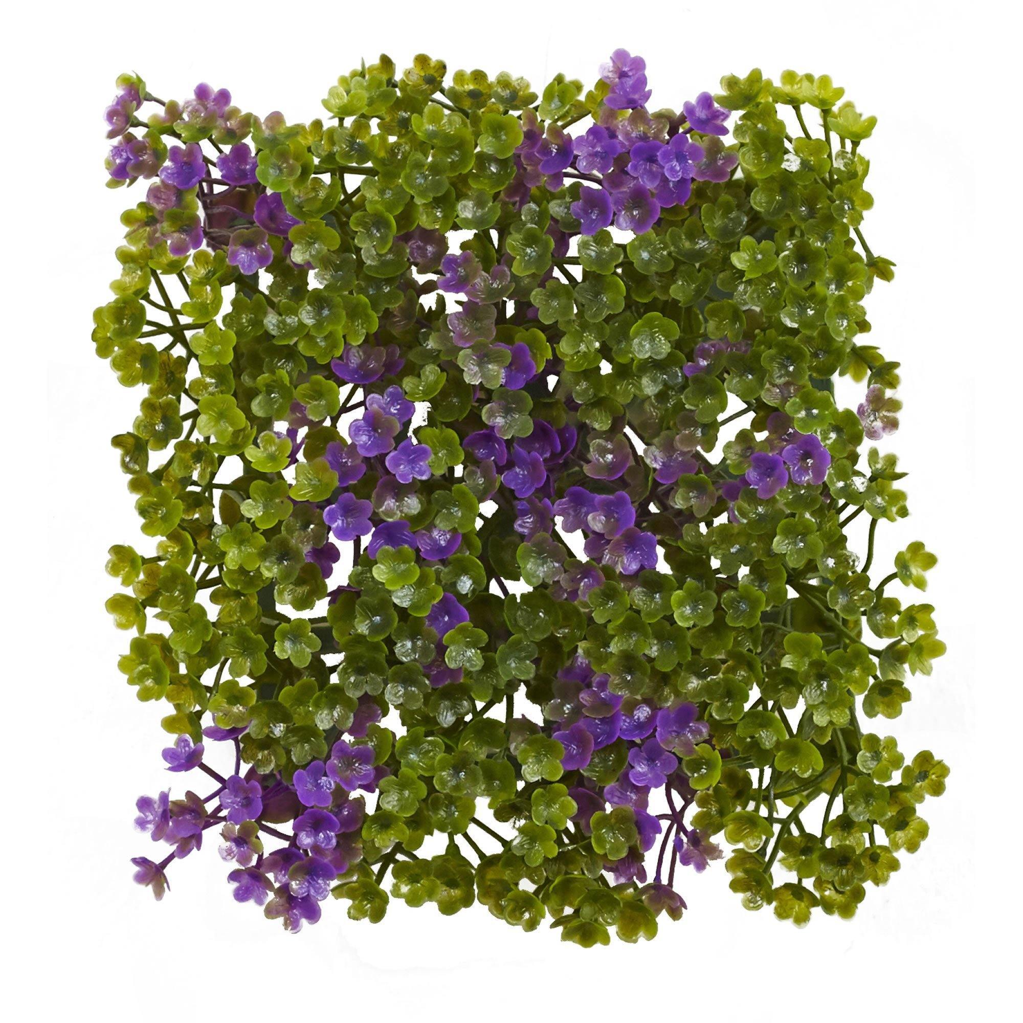 6” x 6” Purple & Green Clover Mat (Set of 12) | Nearly Natural