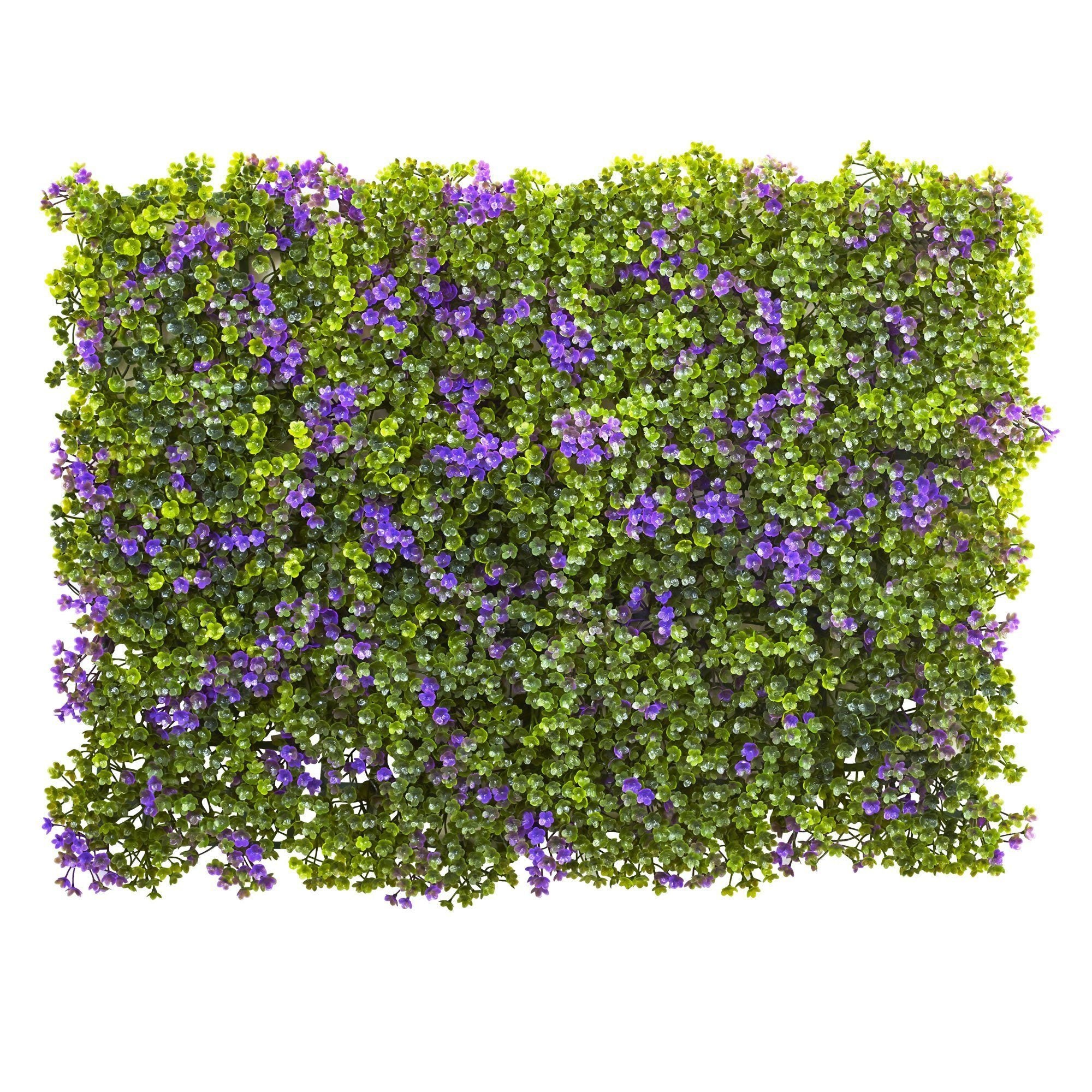 6” x 6” Purple & Green Clover Mat (Set of 12) | Nearly Natural