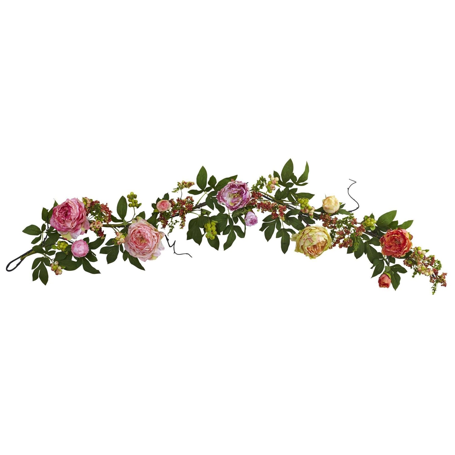 60'' Mixed Peony & Berry Garland