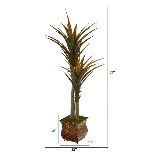 61” Yucca Artificial Tree in Decorative Planter