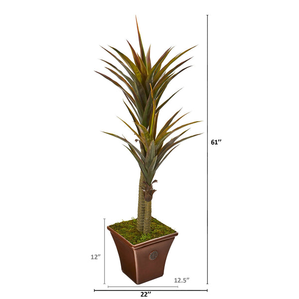 61” Yucca Artificial Tree in Planter