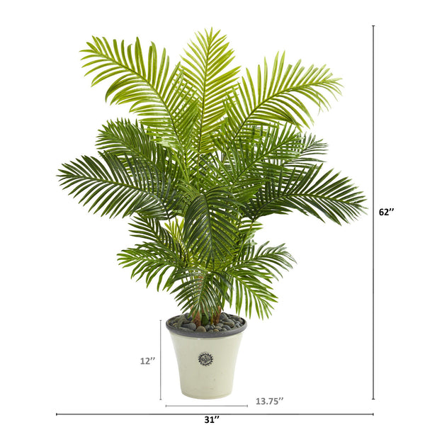 62” Hawaii Palm Artificial Tree in Decorative Planter
