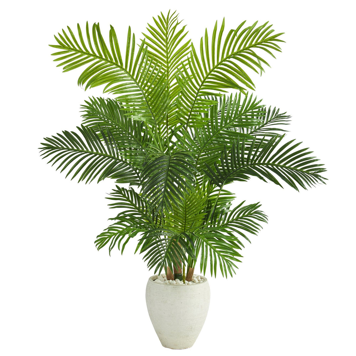 hawaii palm plant Nearly Natural 62in. Hawaii Palm Artificial Tree in White Planter