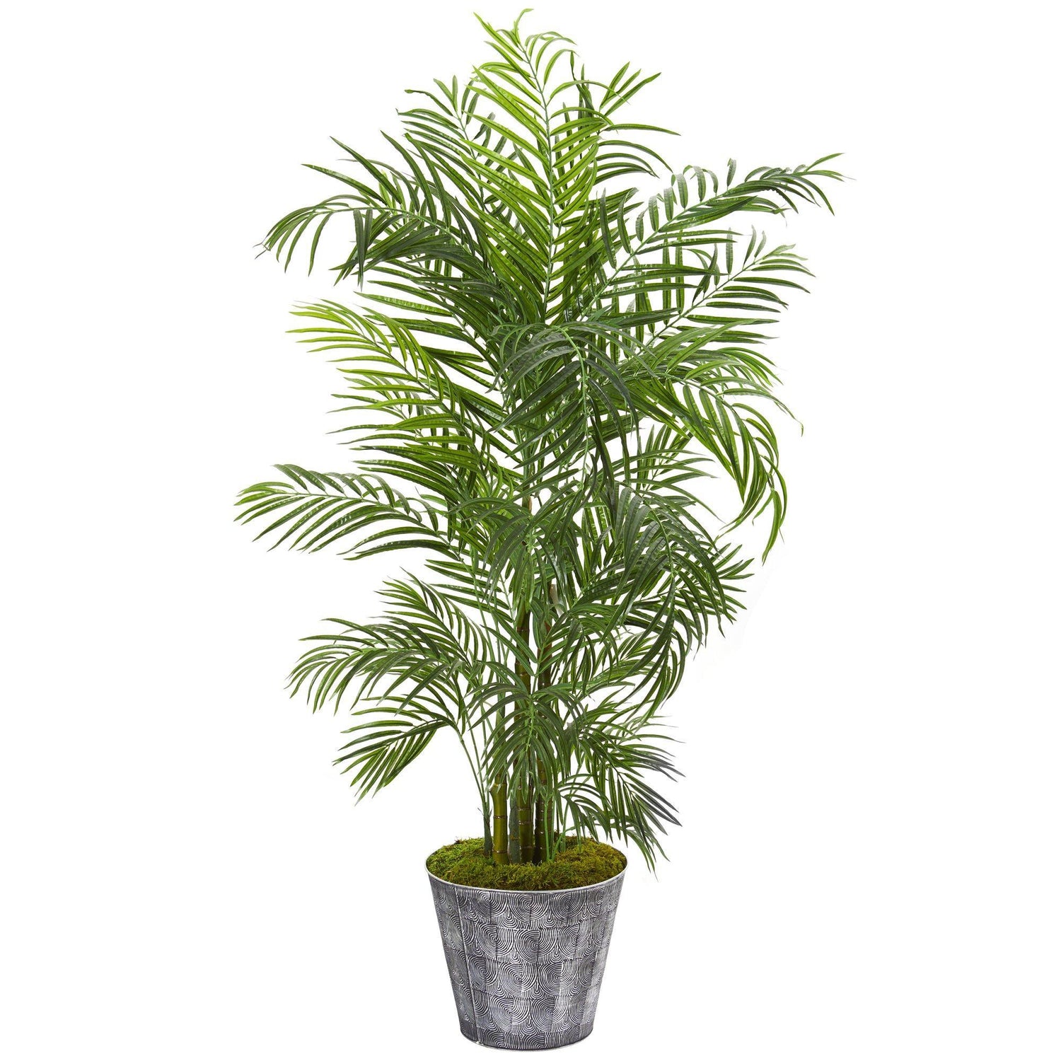 63” Areca Palm Artificial Tree in Decorative Planter (Indoor/Outdoor)