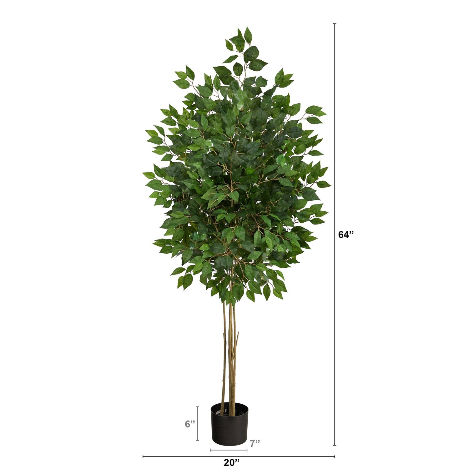 64” Ficus Artificial Tree UV Resistant (Indoor/Outdoor)