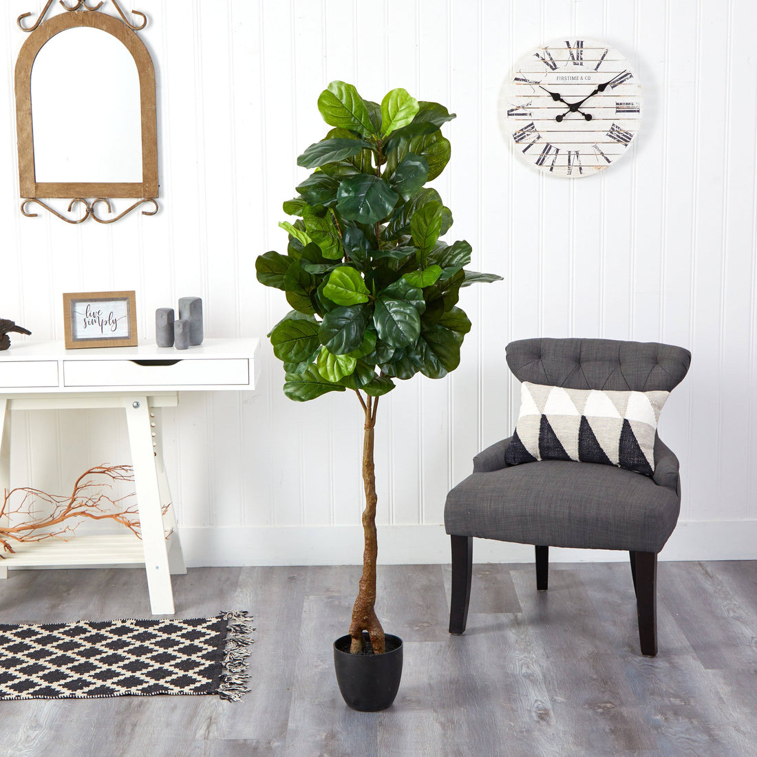 michaels fiddle leaf fig 64” Fiddle Leaf Artificial Tree (Real Touch)