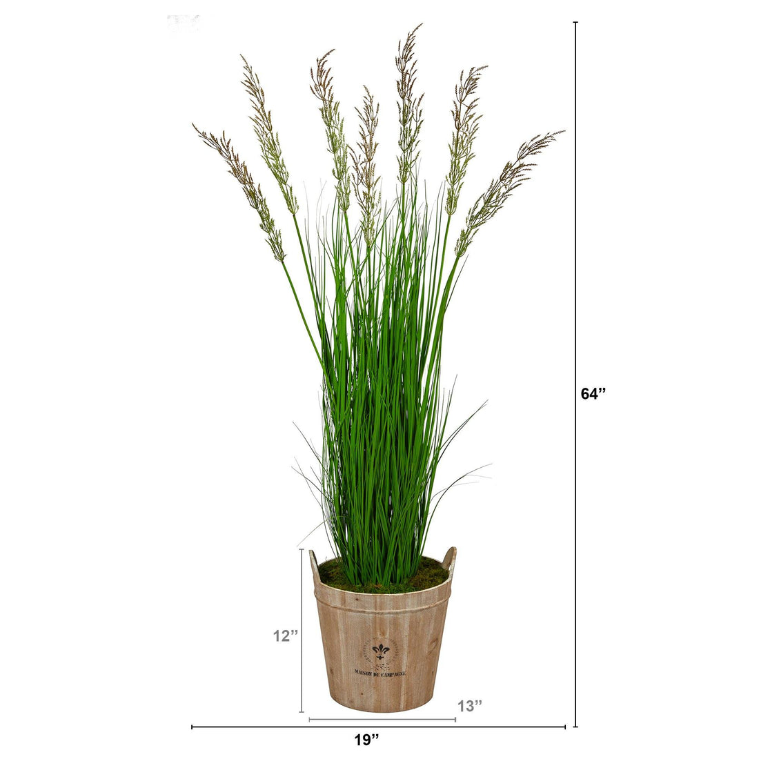 wheatgrass indoor plant Nearly Natural 64in. Wheat Grass Artificial Plant in Farmhouse Planter