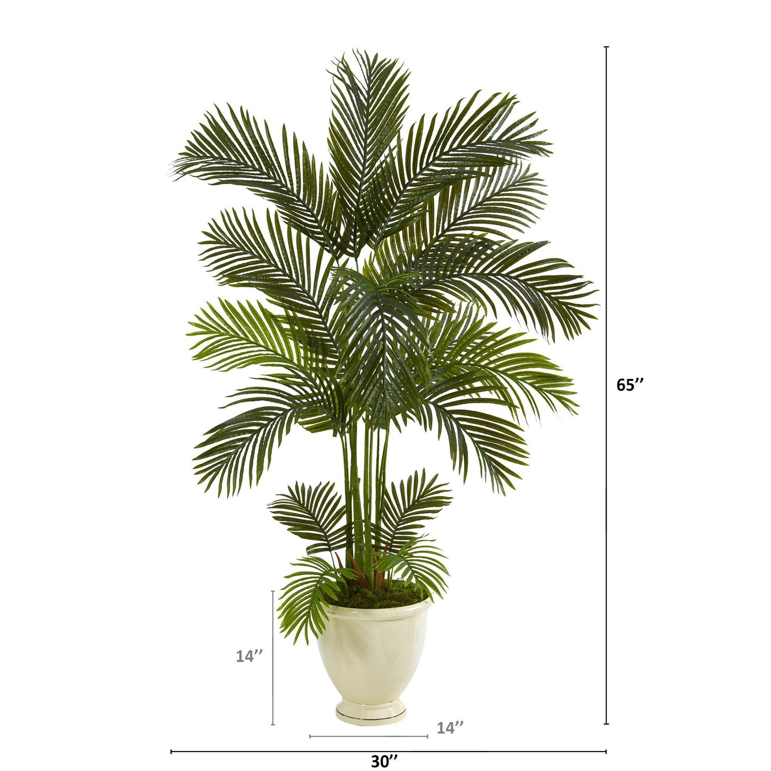65” Areca Palm Artificial Tree in Decorative Urn