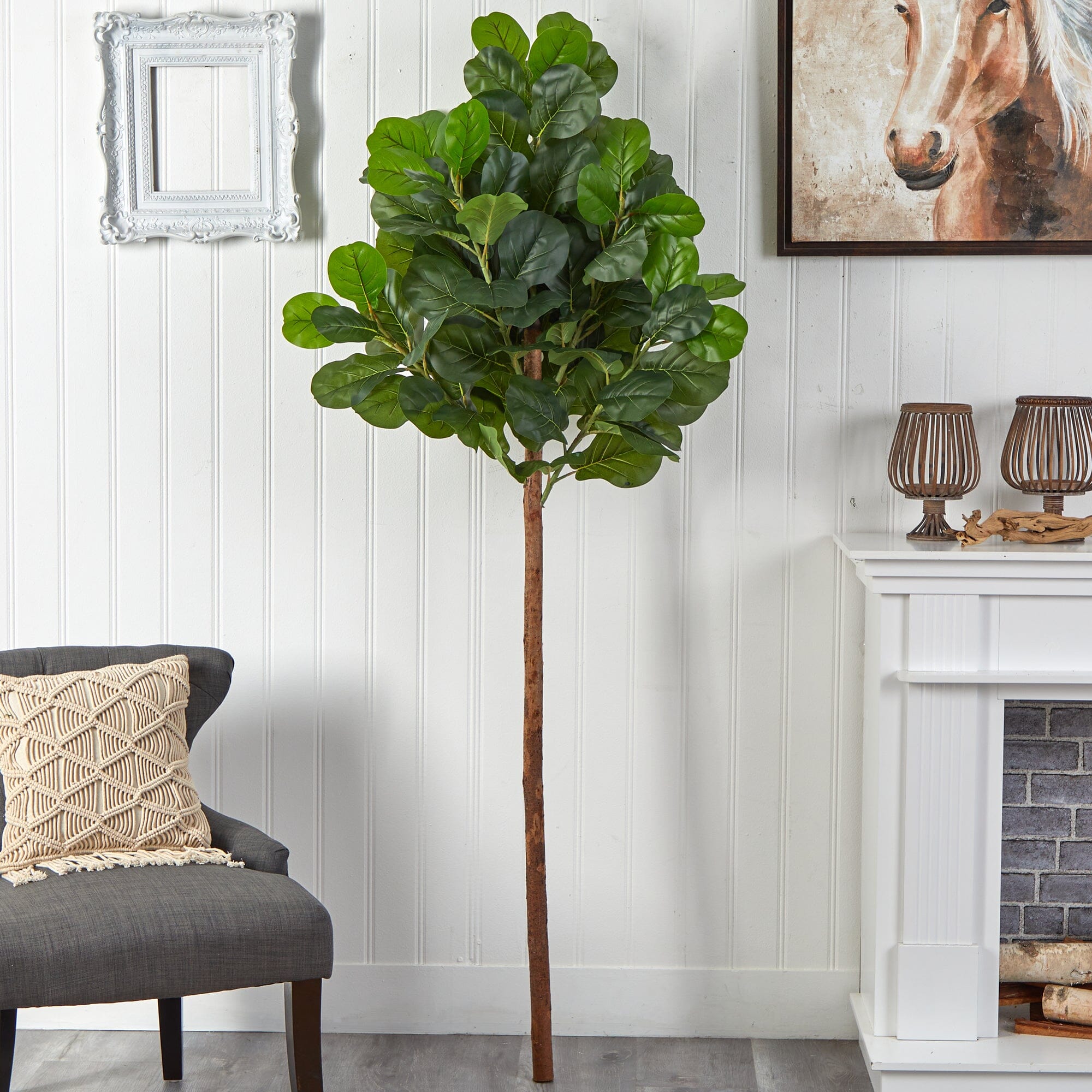6.5’ Artificial Fiddle Leaf Tree without pot | Nearly Natural