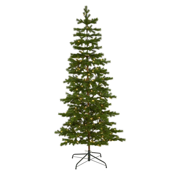 6.5' Big Sky Spruce Artificial Christmas Tree with 200 Clear Warm (Multifunction) LED Lights and 265 Bendable Branches