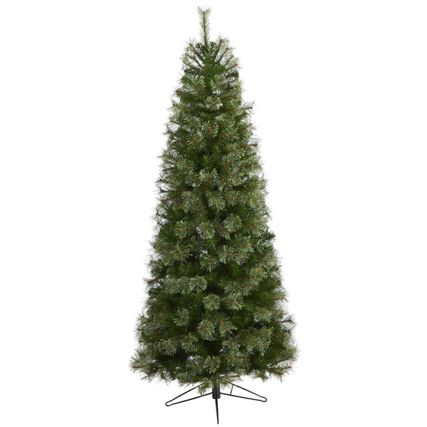 6.5' Cashmere Slim Artificial Christmas Tree with  660 Bendable Branches