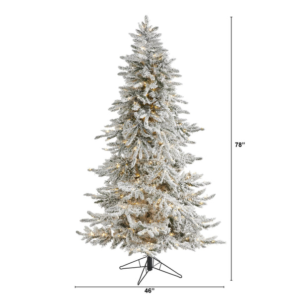 Nearly Natural Inc 5' Flocked Grand Northern Rocky Fir Artificial