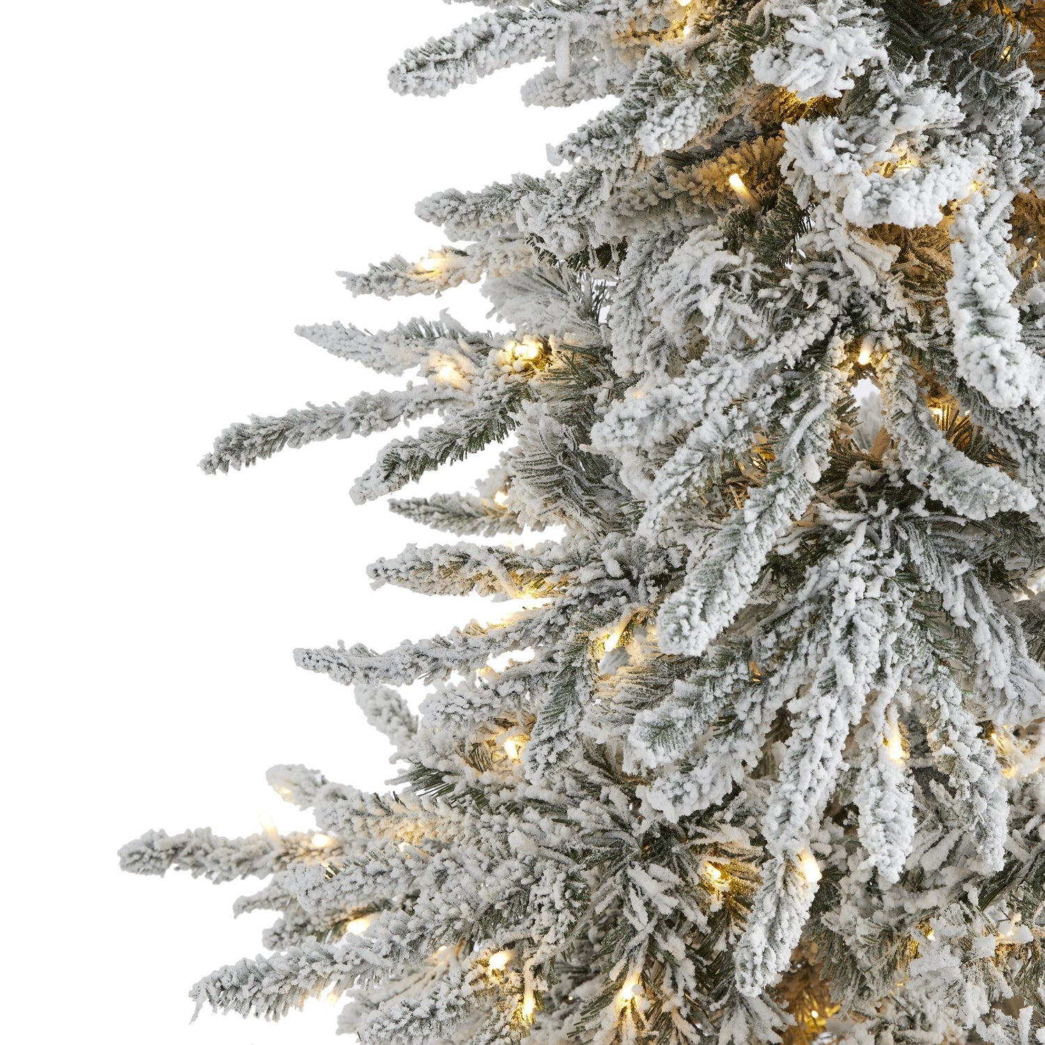 6.5' Flocked Grand Northern Rocky Fir Artificial Christmas Tree