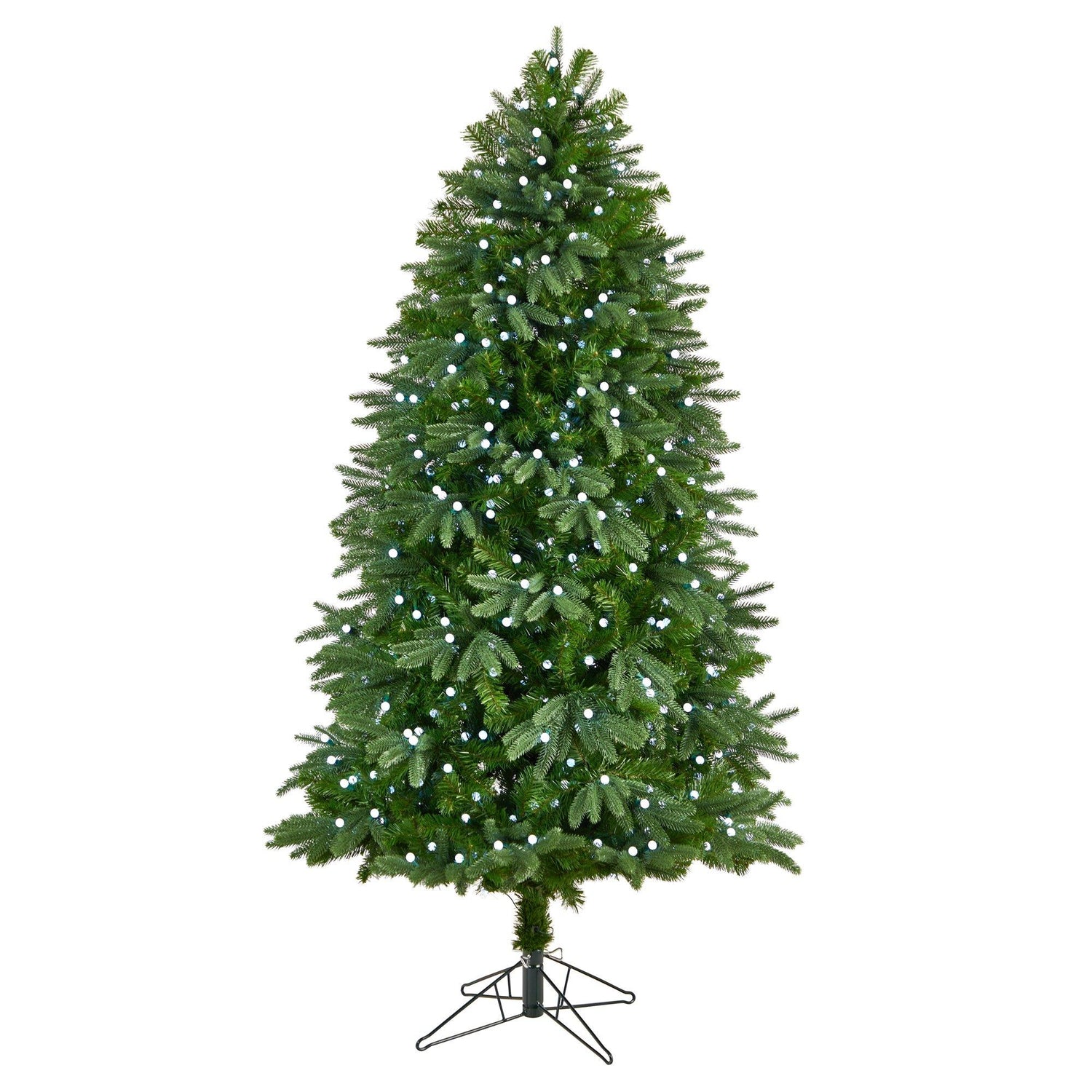 6.5’ Fraser Fir Christmas Tree with 550 Gum Ball LED Lights with Instant Connect Technology and 965 Branches