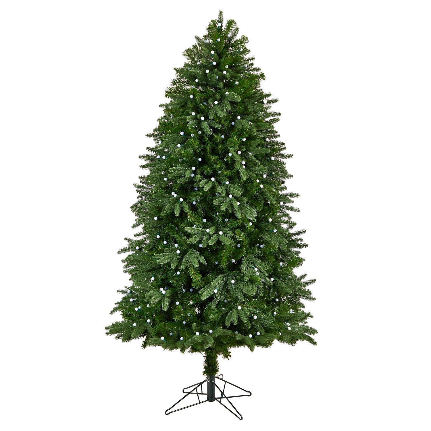 6.5’ Fraser Fir Christmas Tree with 550 Gum Ball LED Lights with Instant Connect Technology and 965 Branches