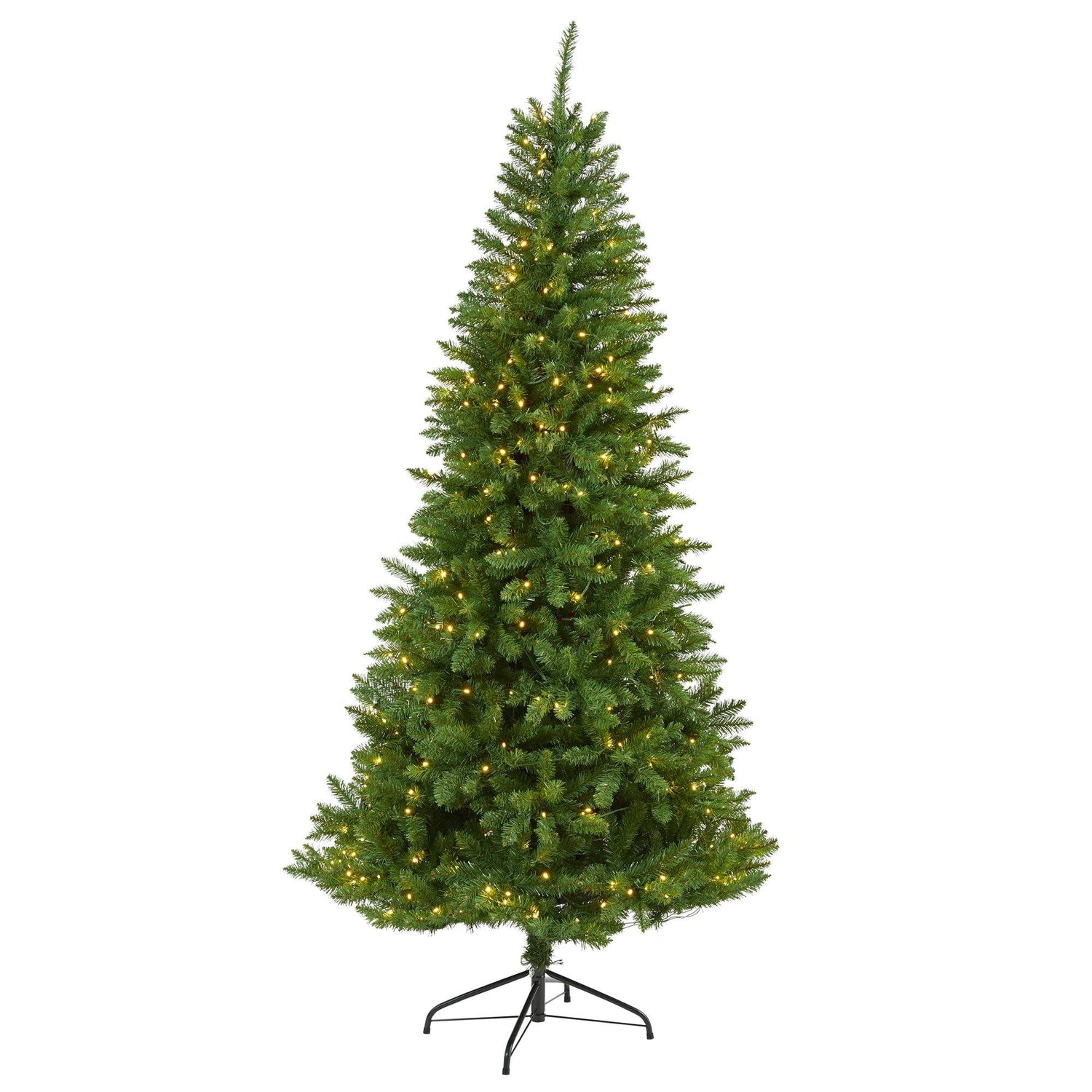 6.5’ Green Valley Fir Artificial Christmas Tree with 350 Clear LED Lights 1125 Bendable Branches