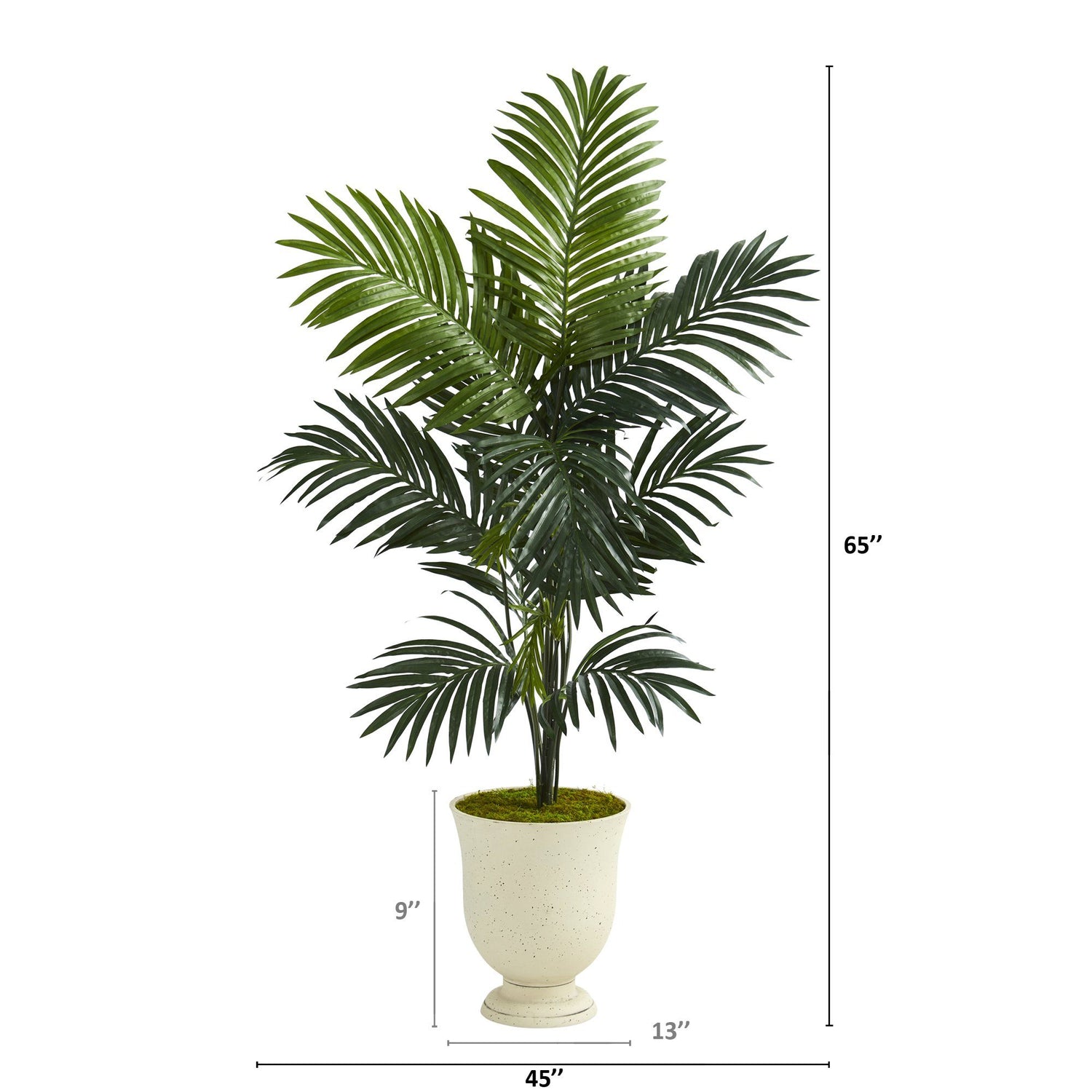 65” Kentia Artificial Palm Tree in Decorative Urn