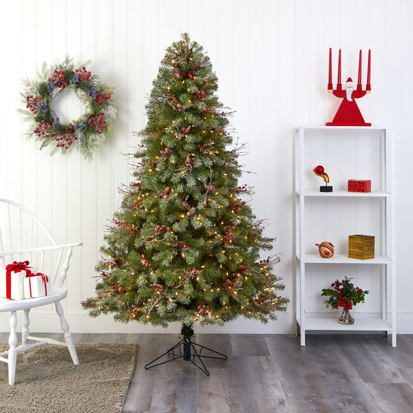 6.5' Lightly Frosted Big Sky Spruce Artificial Christmas Tree