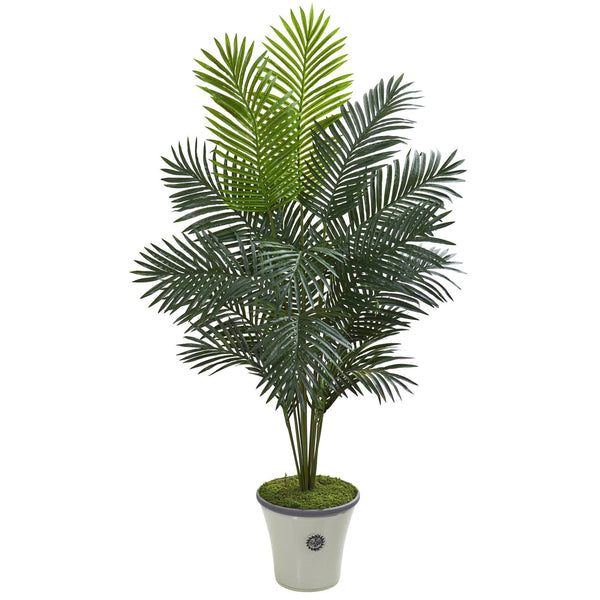65” Paradise Palm Artificial Plant in Decorative Planter