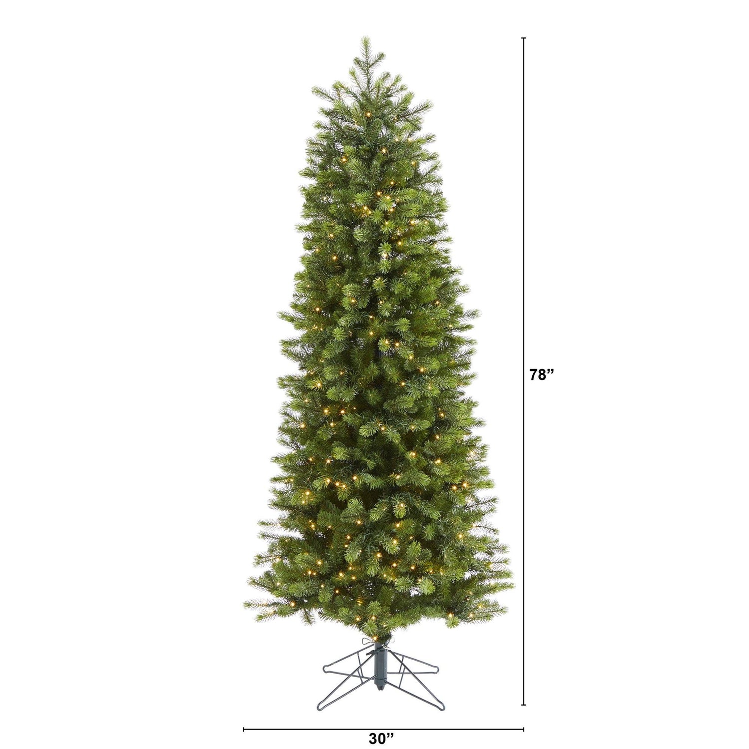 6.5' Slim Colorado Mountain Spruce Artificial Christmas Tree