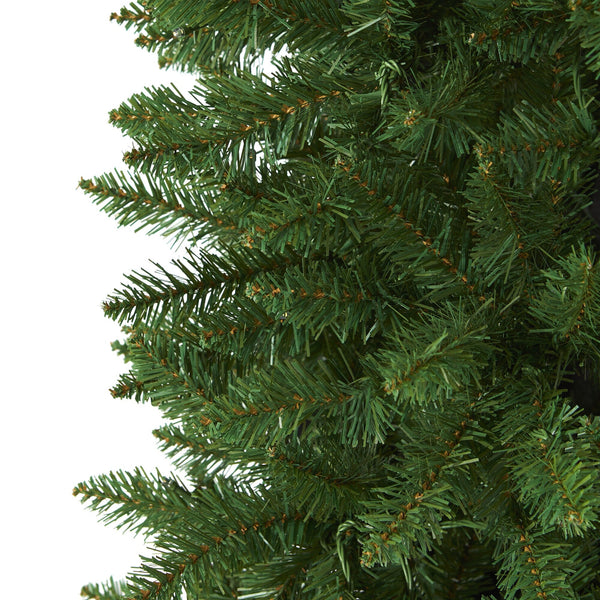 6.5’ Slim Green Mountain Pine Artificial Christmas Tree with 851 Bendable Branches